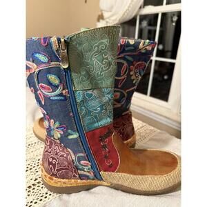 Socofy Bohemian Embroidery Boots Women’s 10.5. See Pictures
